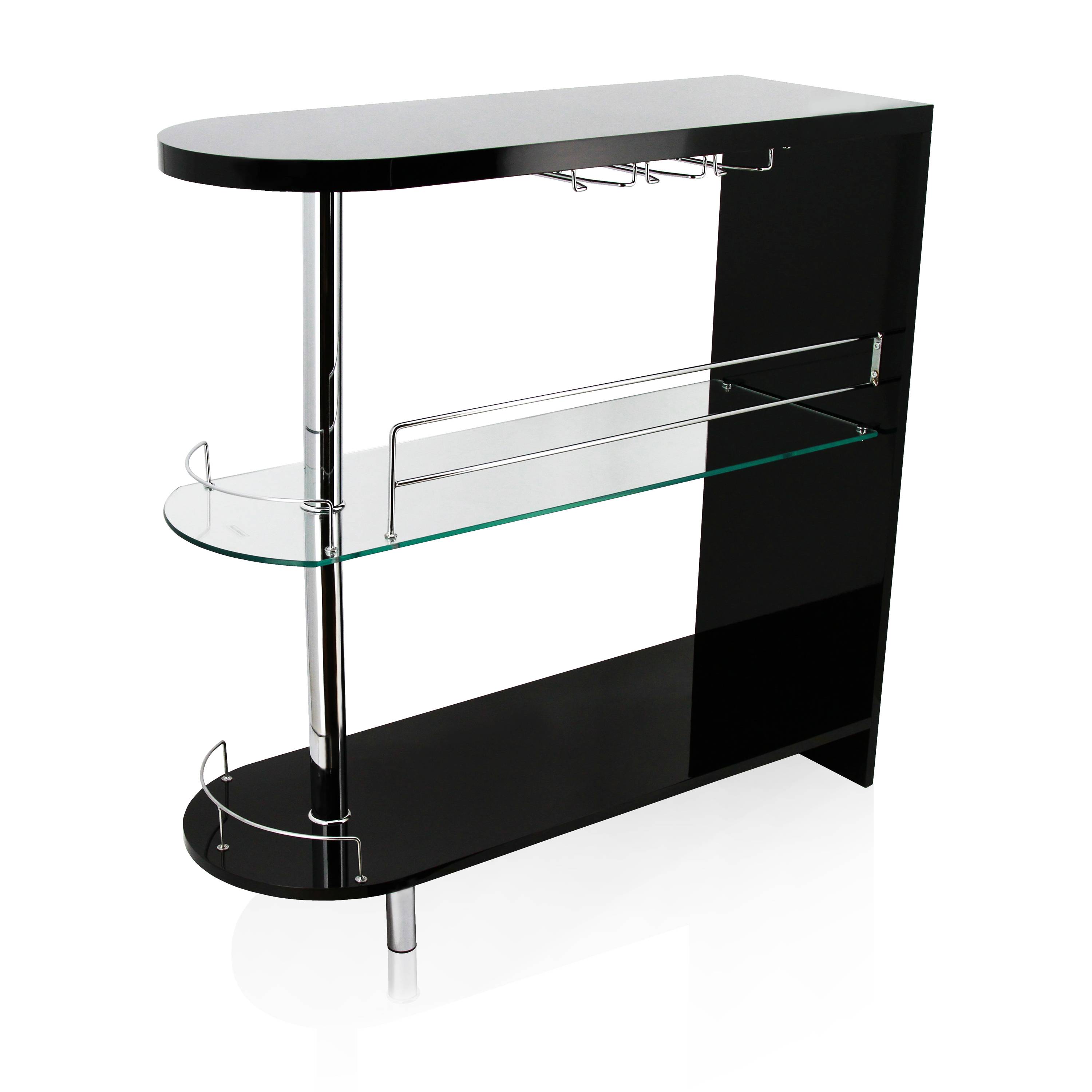 Morton Contemporary 2-Shelf Mini Server in Black