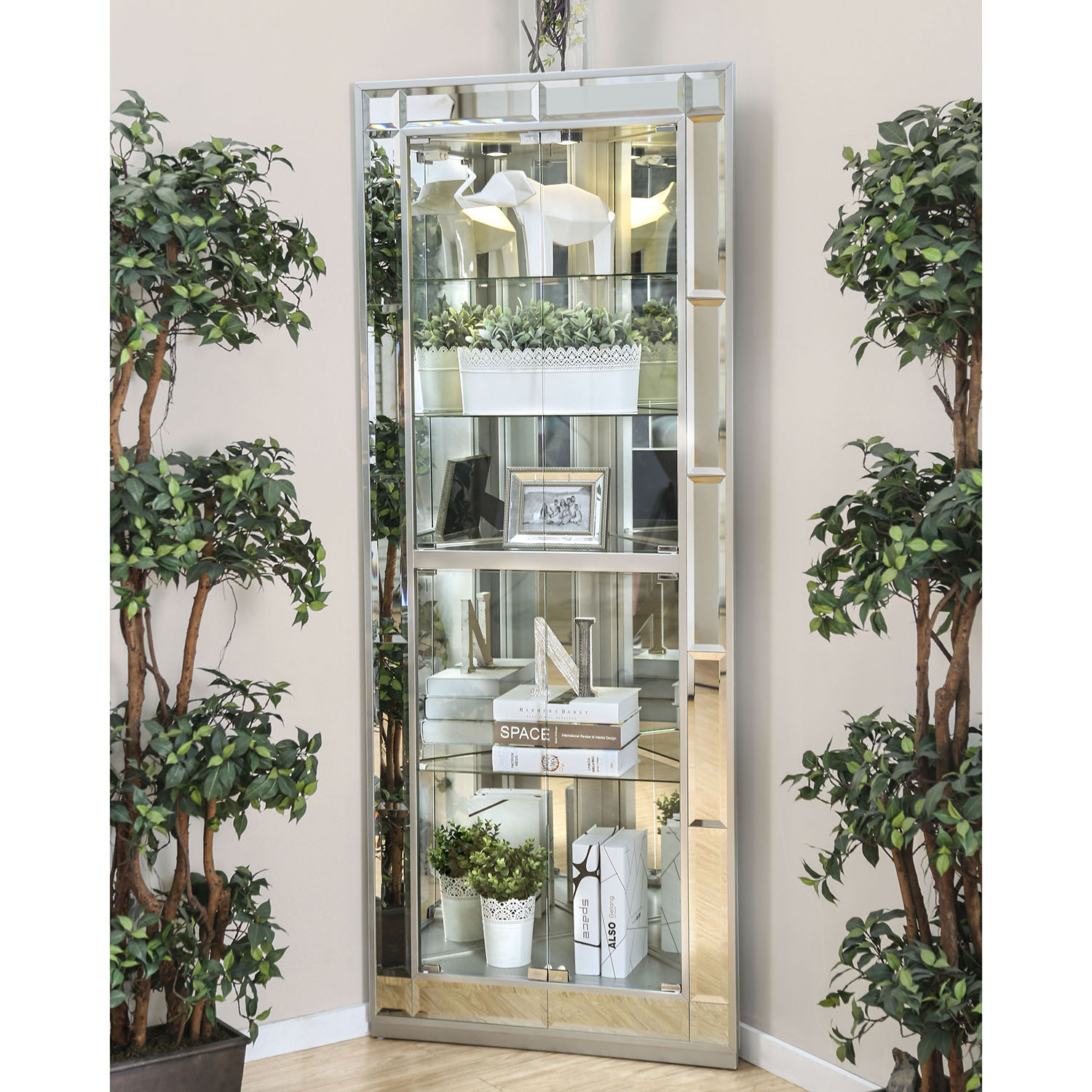 Racca 5-Shelf Curio Cabinet