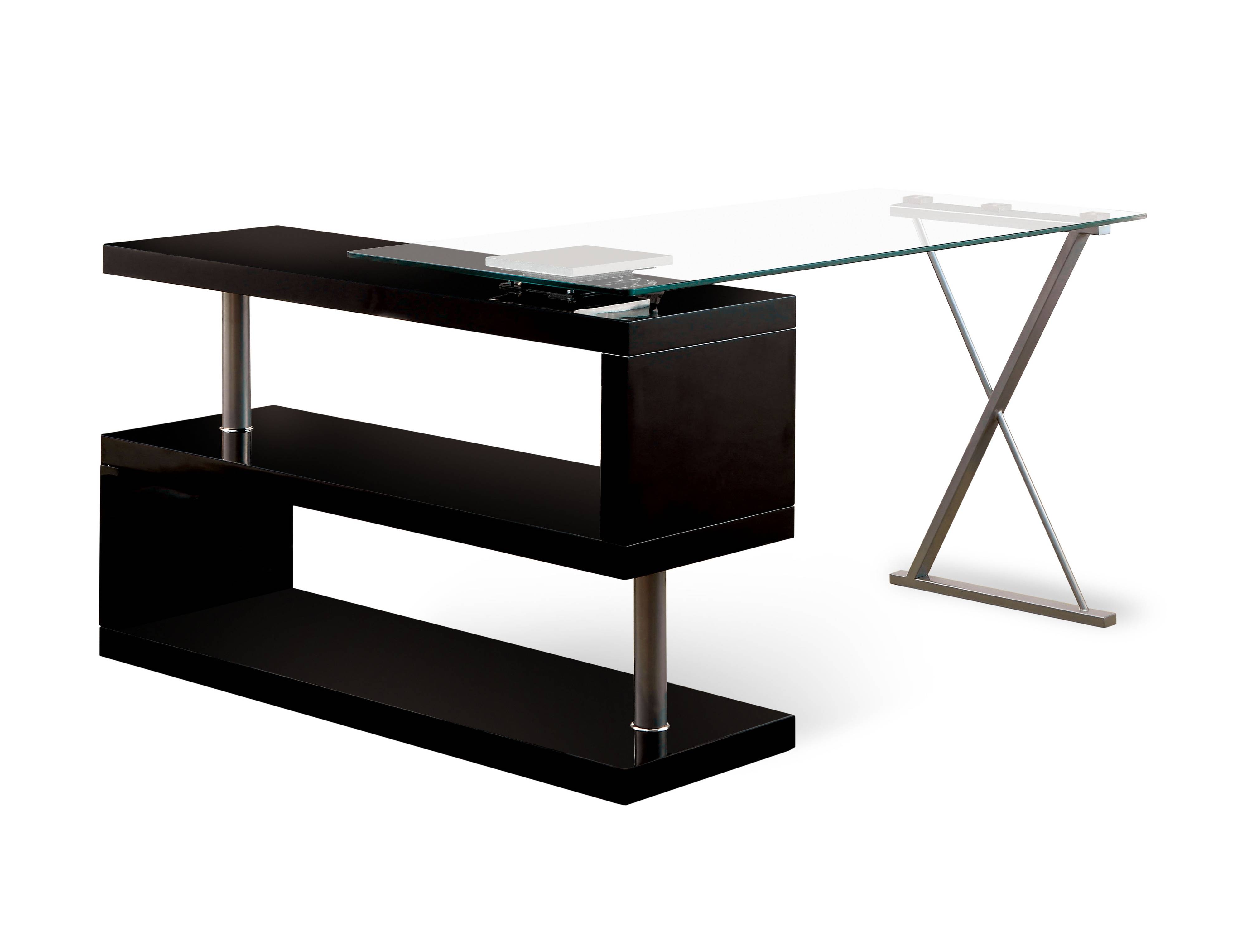 Vallow Contemporary 2-Shelf Desk