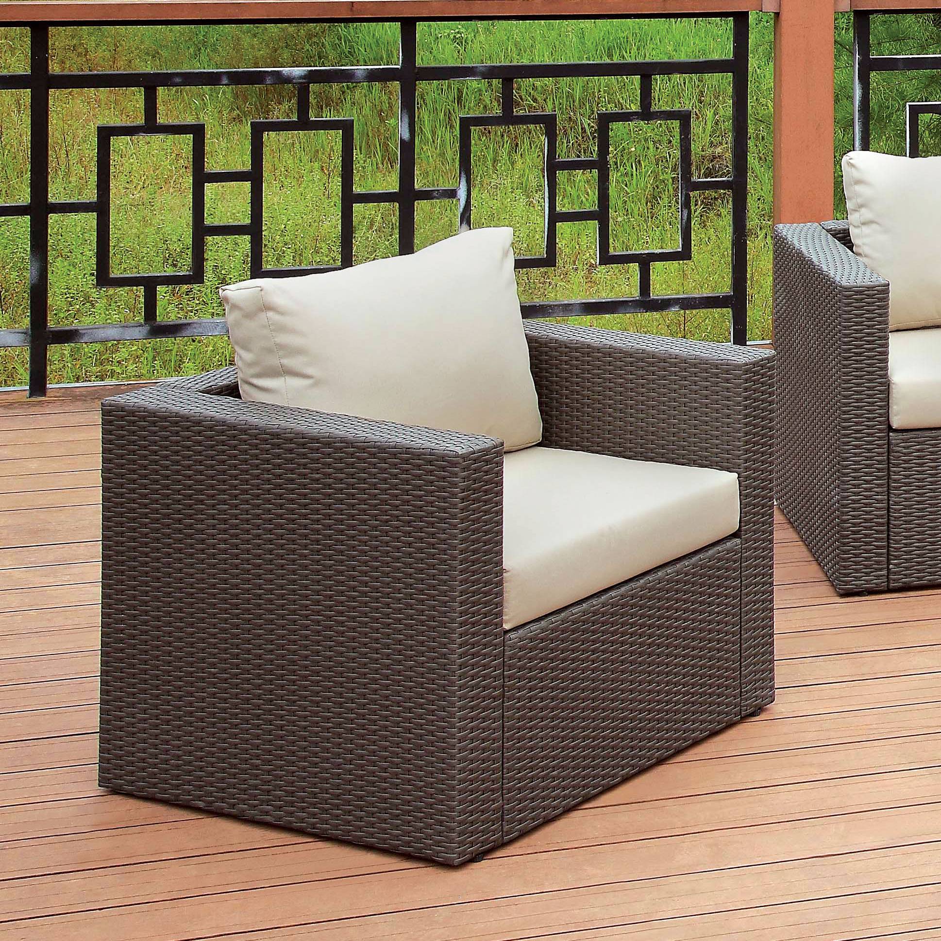 Goodwin Contemporary Padded Patio Arm Chair