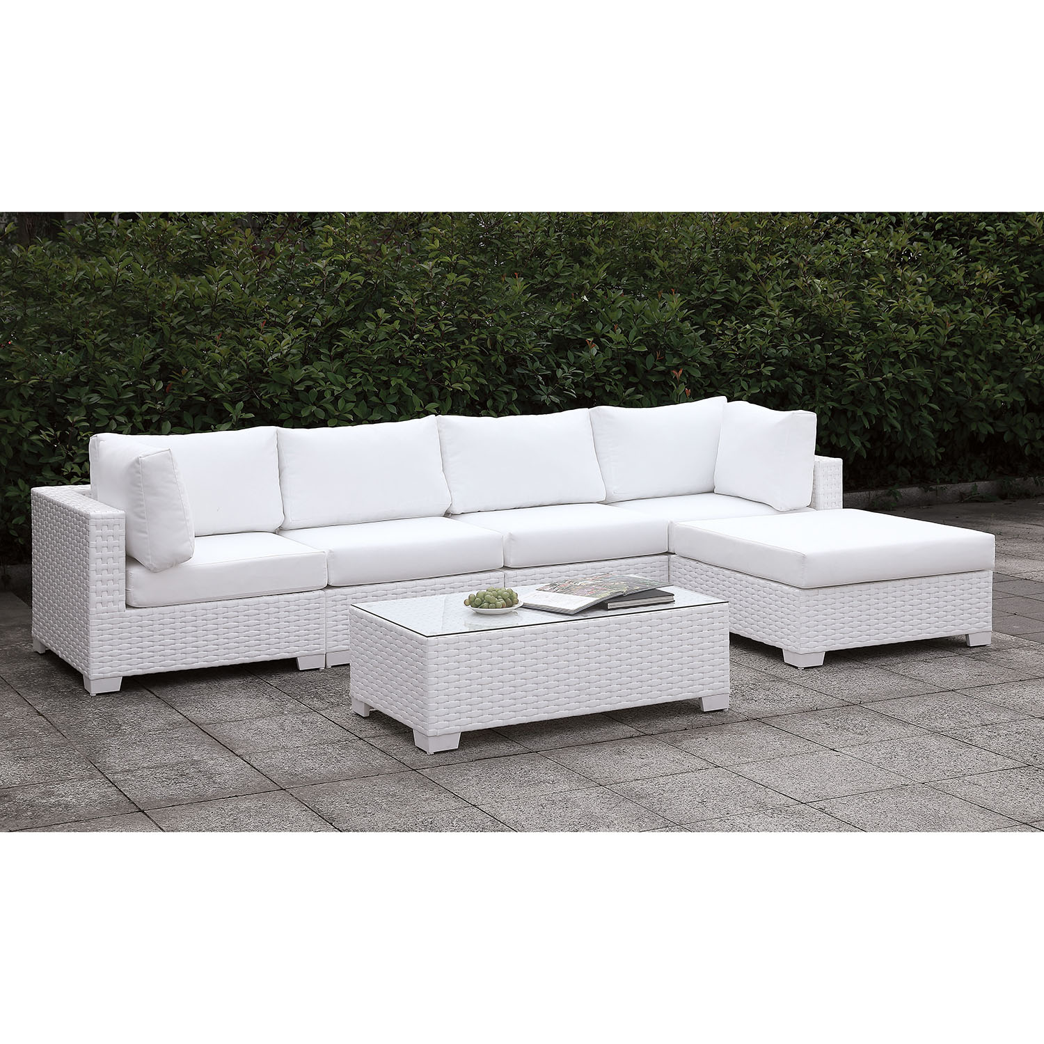 Charles Contemporary Faux Rattan Patio Sectional XII