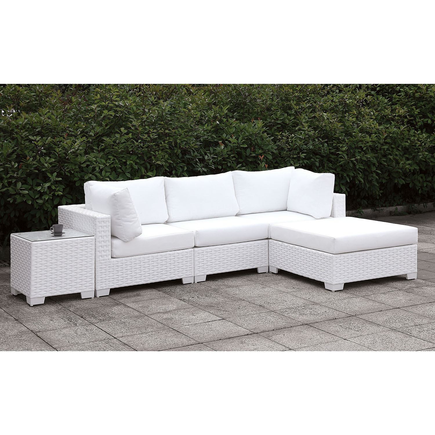 Charles Contemporary Faux Rattan Patio Sectional XIII