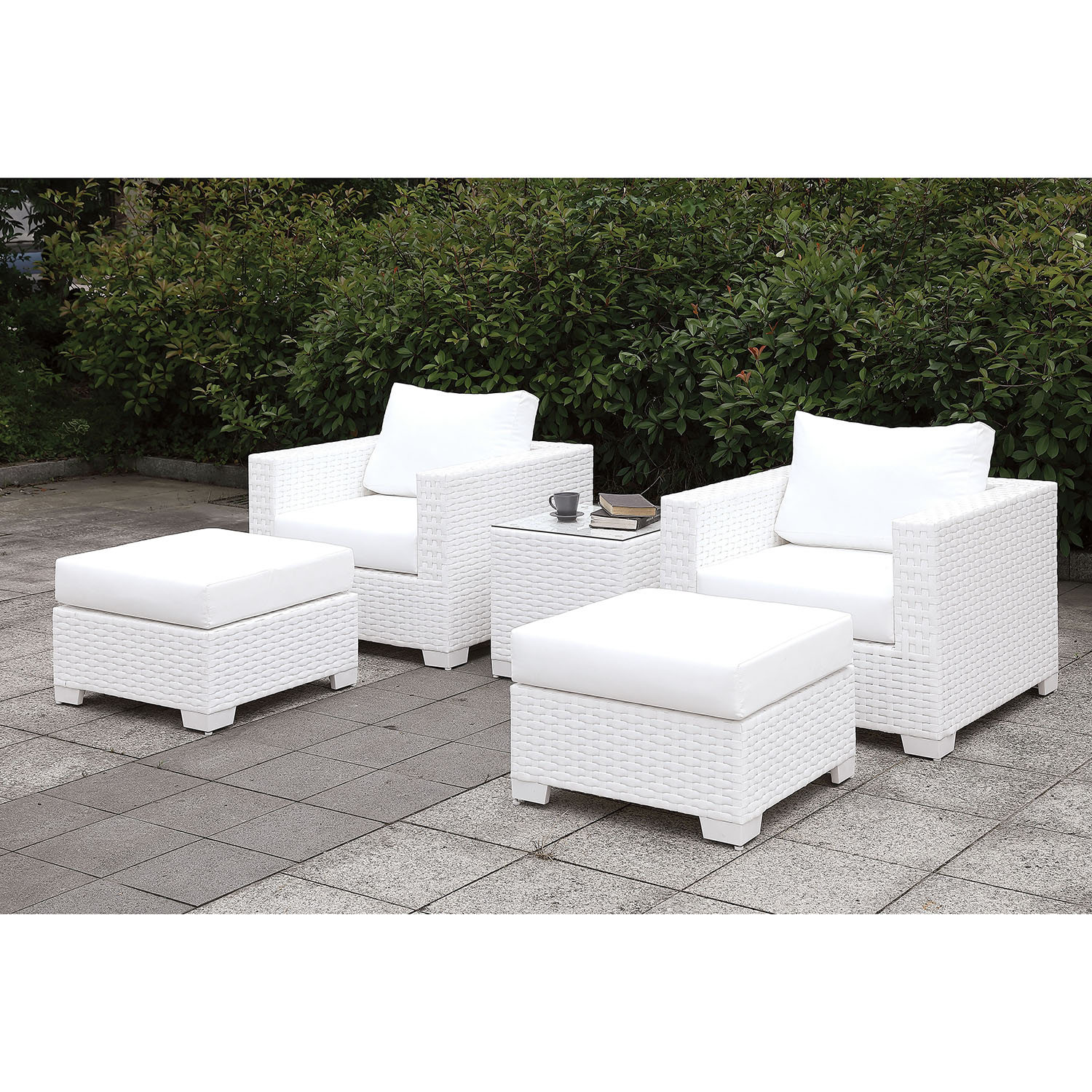 Charles Contemporary Faux Rattan Patio Sectional XX