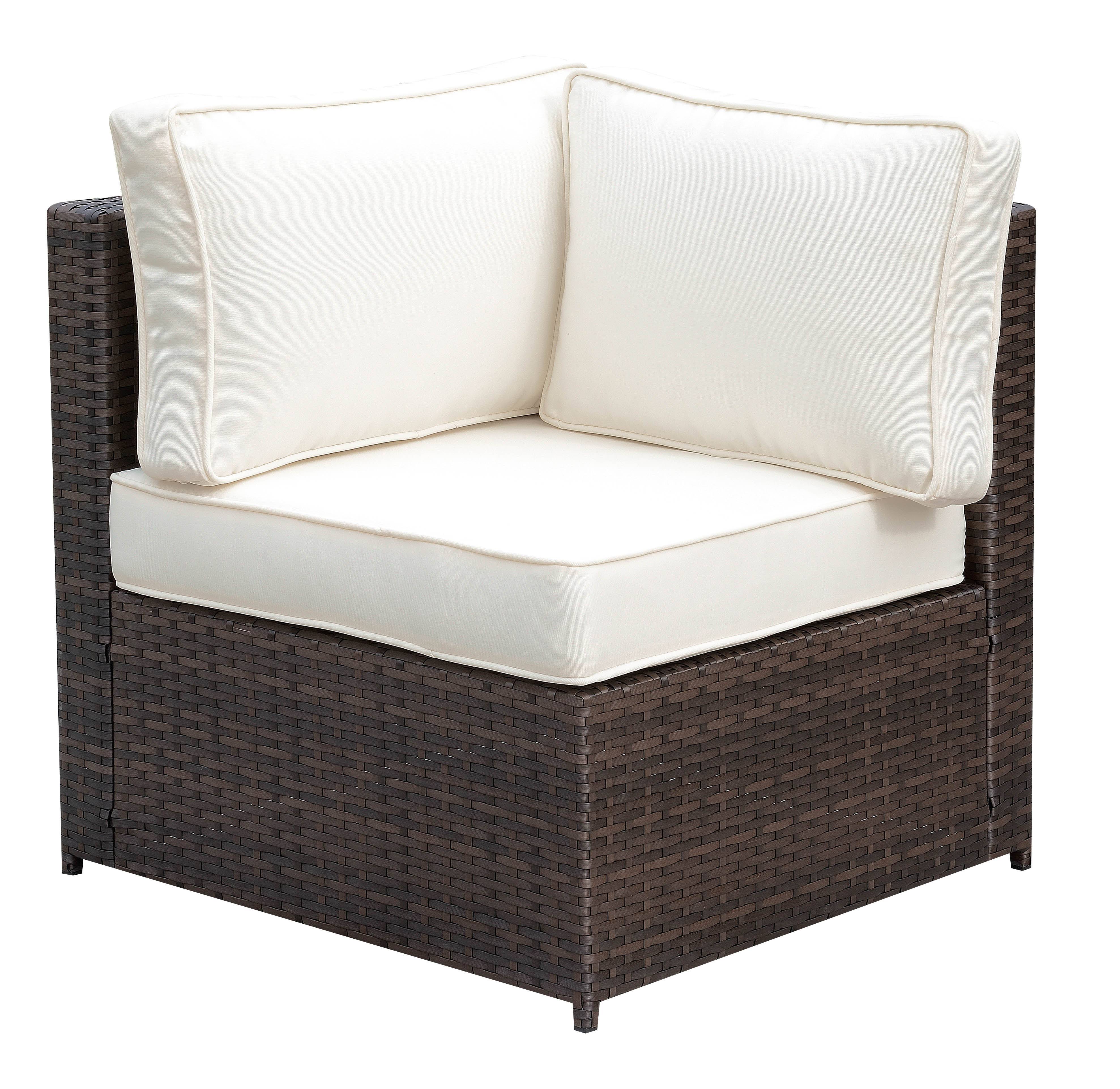 Fischer Contemporary Padded Patio Corner Chair