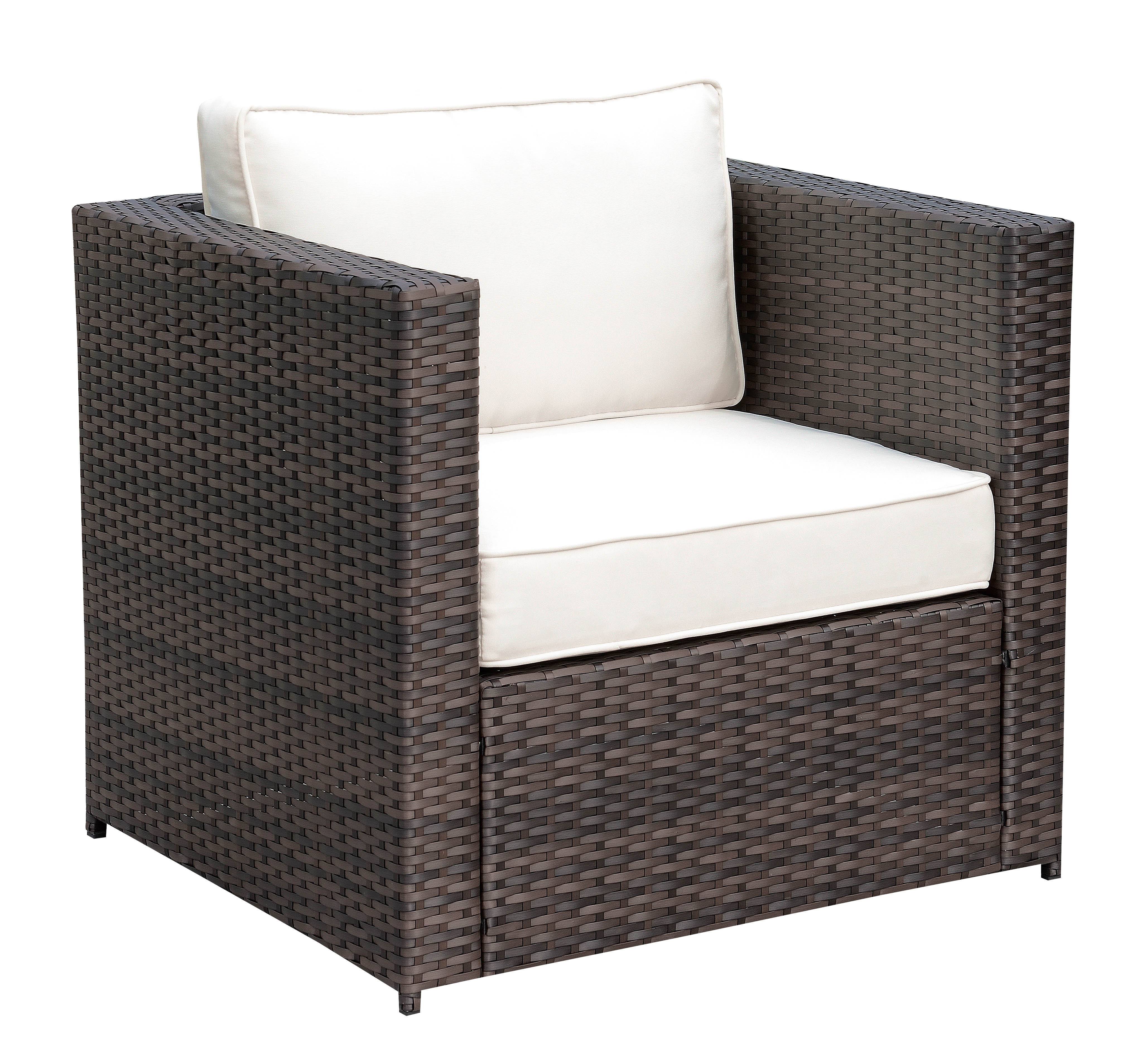 Fischer Contemporary Padded Patio Arm Chair