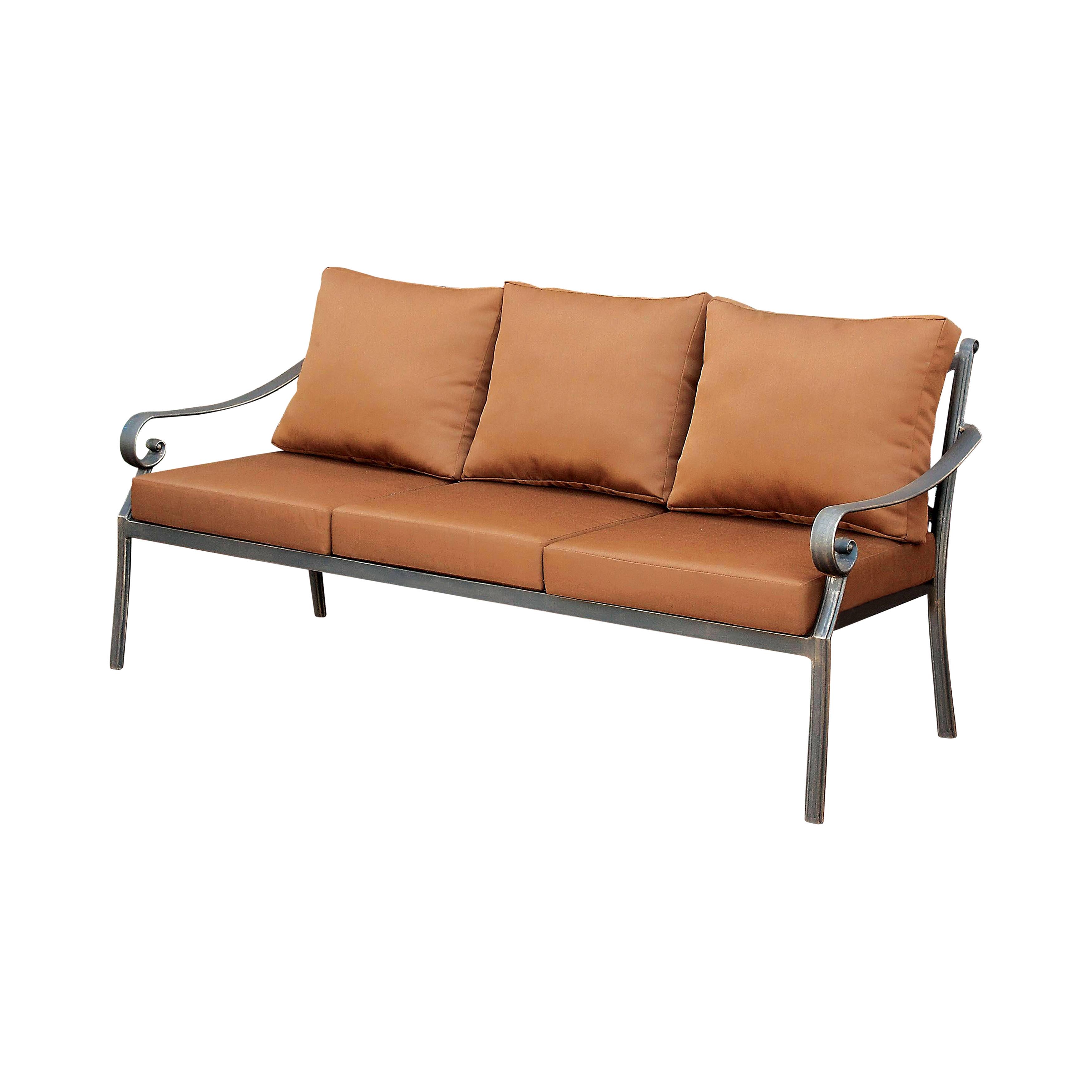 Torrey Contemporary Padded Patio Sofa