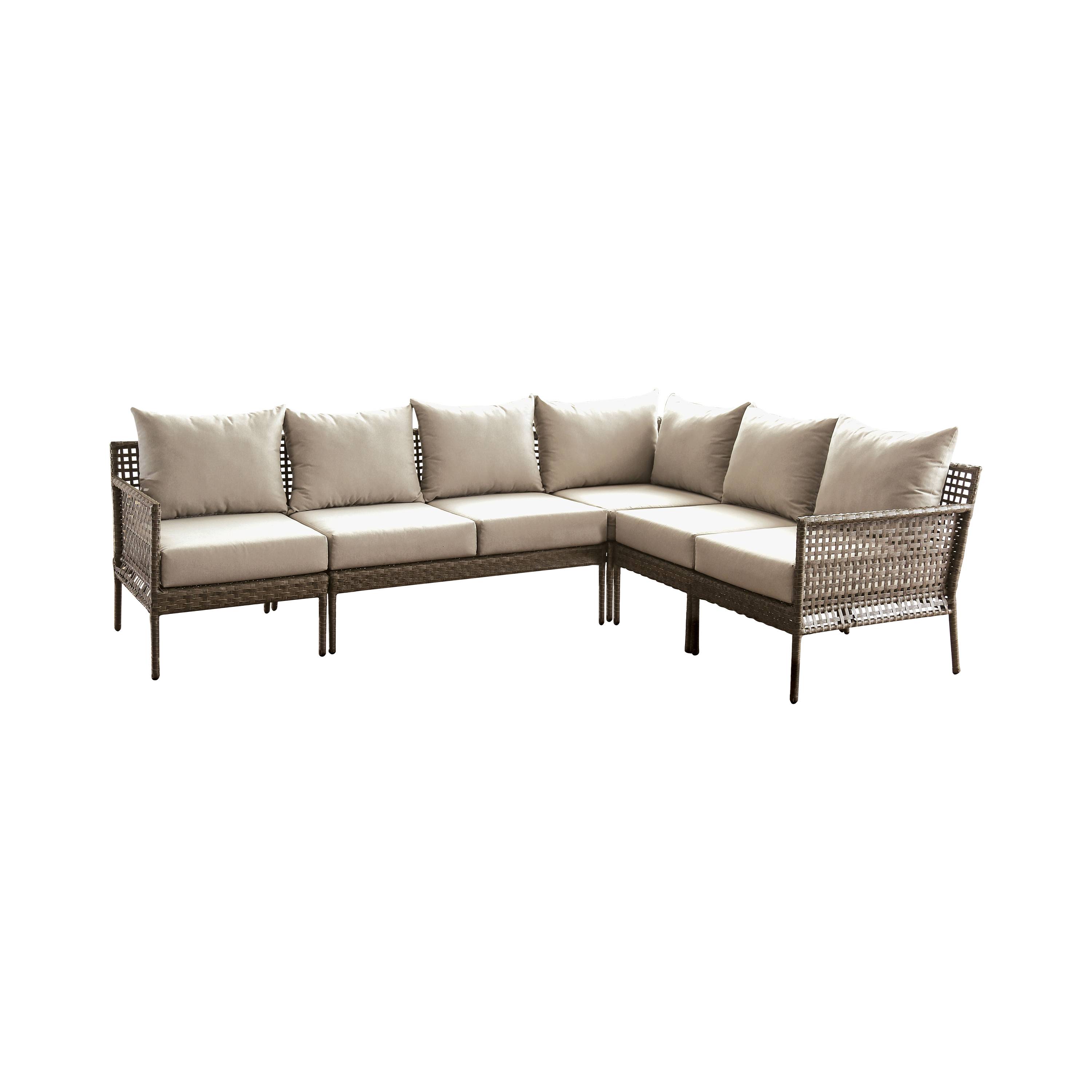 Markson Contemporary Faux Wicker Patio Sectional