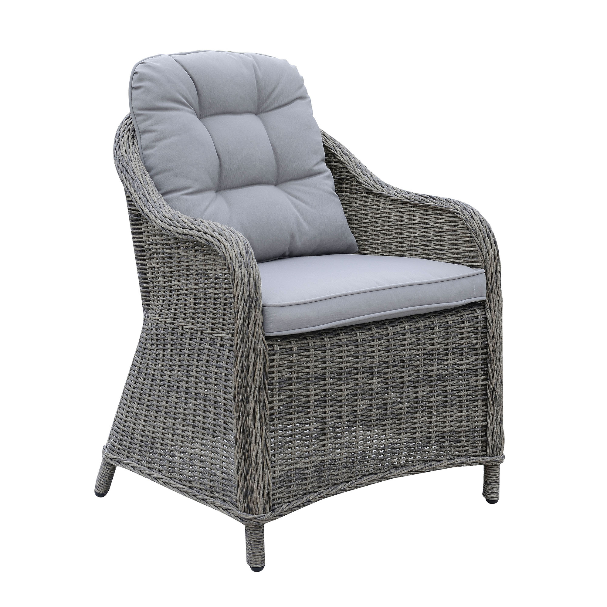 Aron Contemporary Padded Patio Arm Chairs (Set of 2)