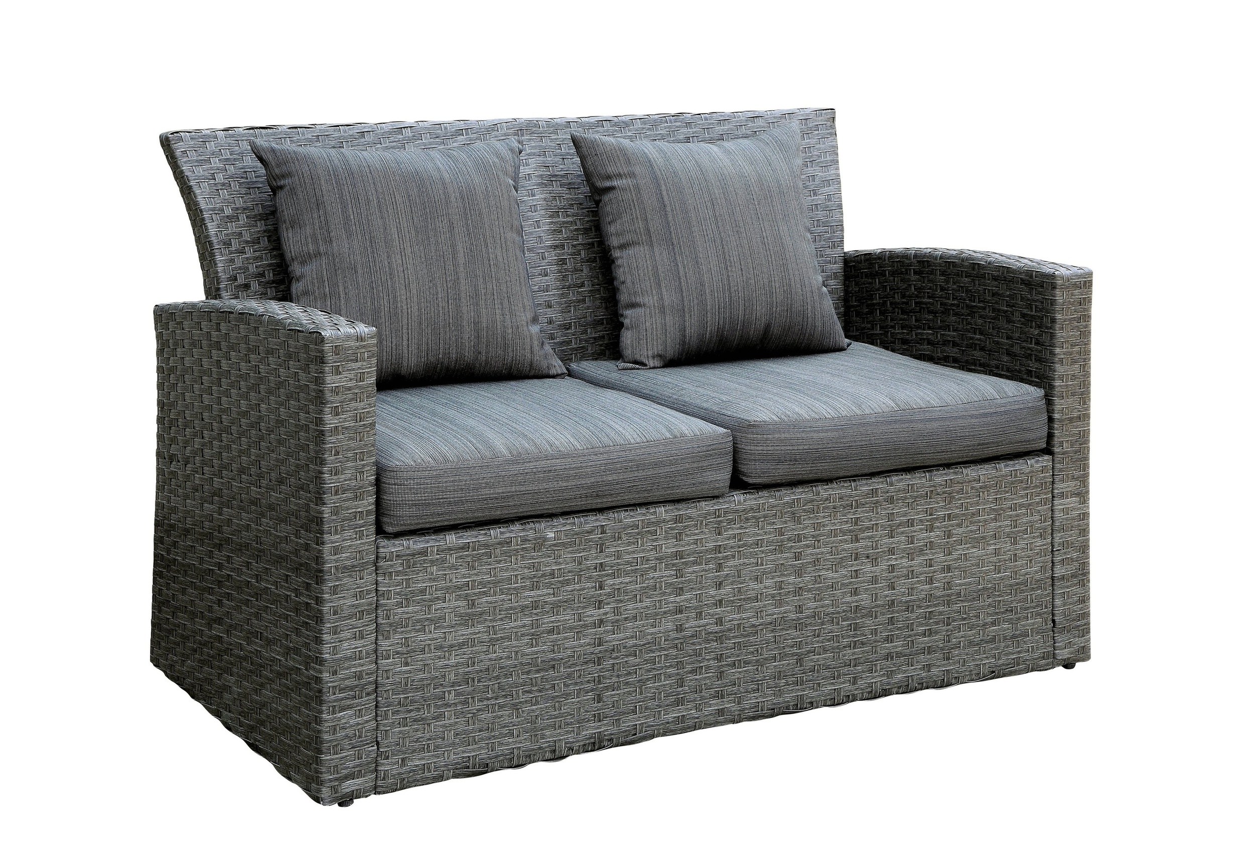 Darcy Contemporary Padded Patio Loveseat
