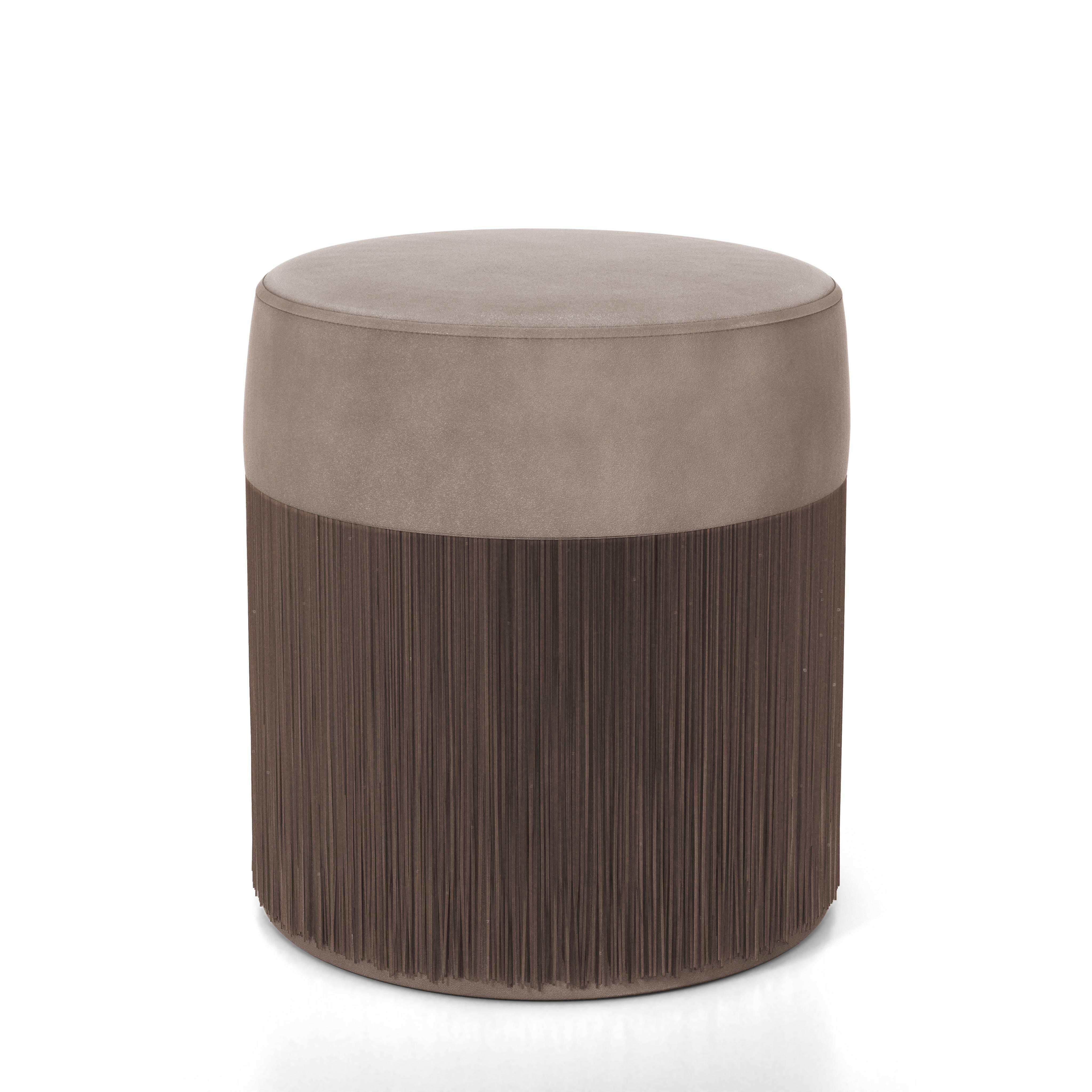 Mozyrt Fabric Ottoman in Brown