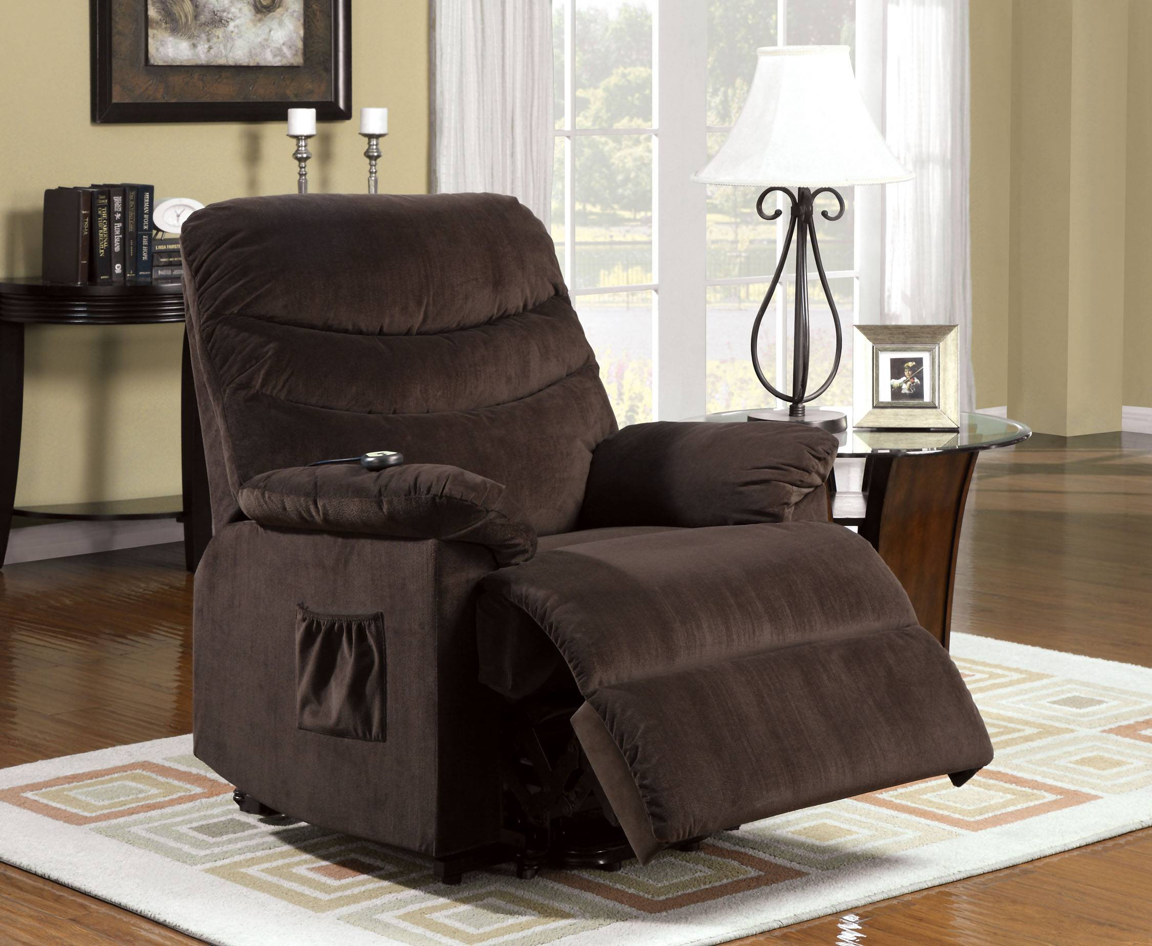 Sarento Transitional Fabric Power Recliner Chair