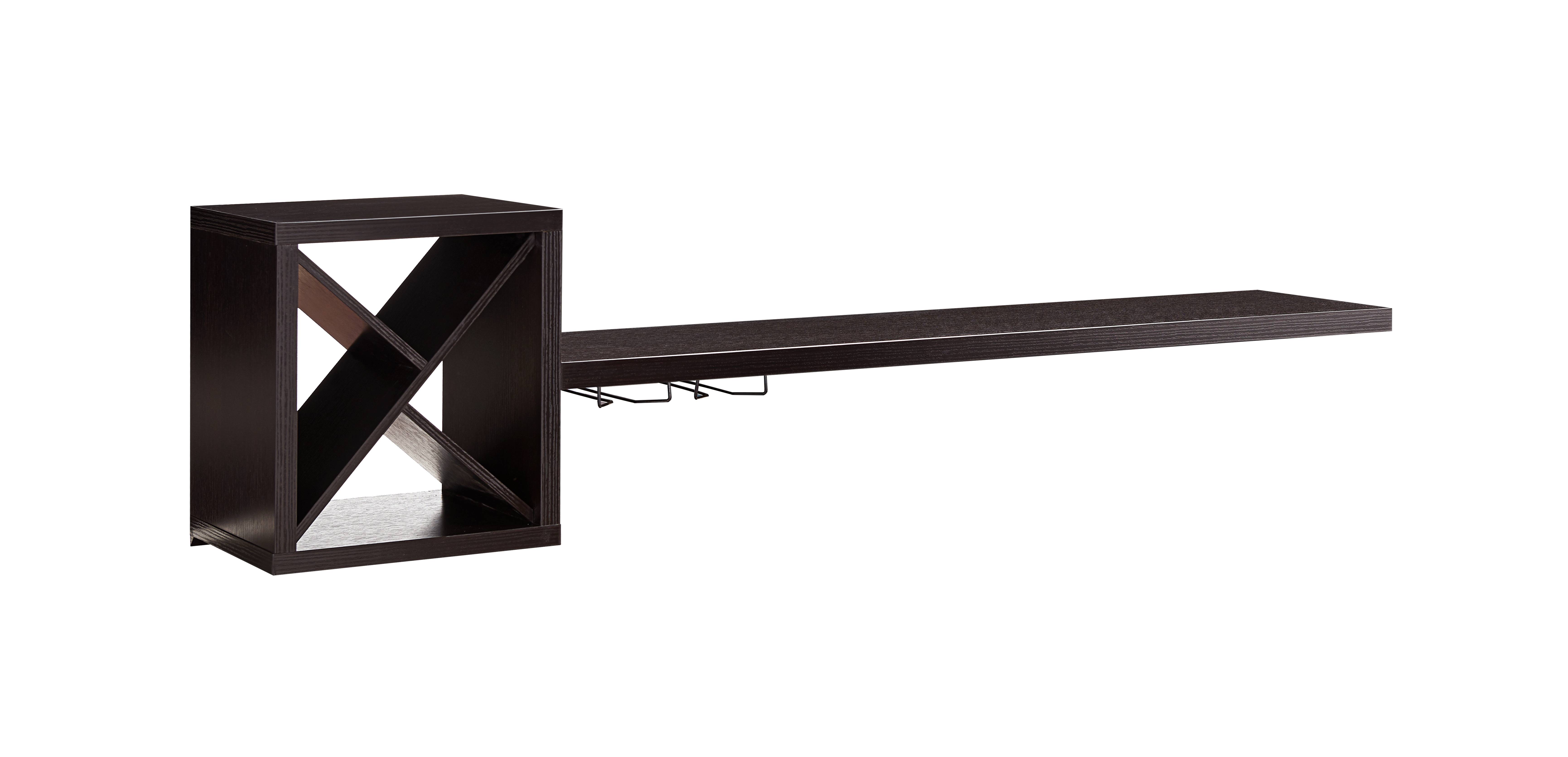 Reichart Wall-Mounted Wine Rack in Espresso